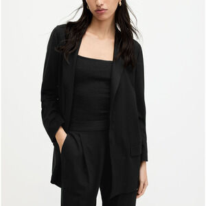 Allsaints 'Aleida' Black Modal Jersey Blazer Size 0